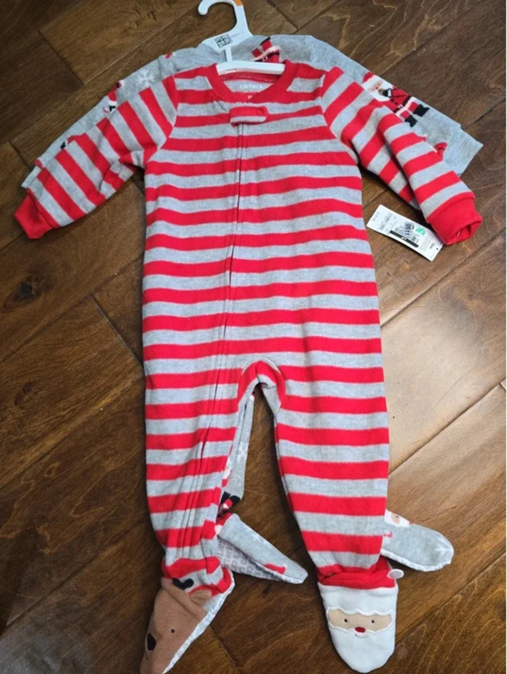 12m brand new christmas fleece pajamas from carter's item, 511G8